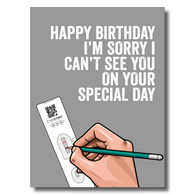 Grey Fake Test Special Day Card